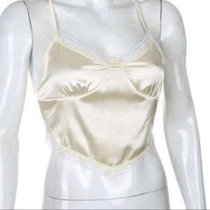 Aaliyah Lace Bandage V Neck Y2K Cami